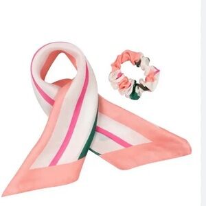 Kate Spade hair scrunchie and scarf/bandana French cream